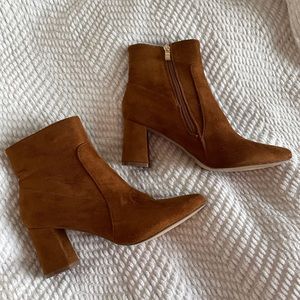Brown camel booties